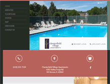 Tablet Screenshot of chesterfieldvillageapartments.com